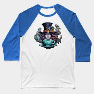 Mad Hatter Alice in Wonderland Baseball T-Shirt